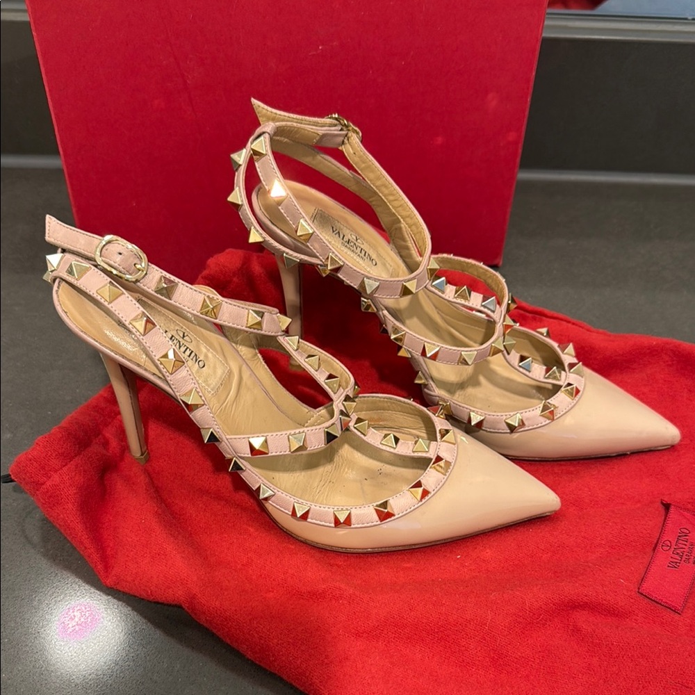 Valentino Beige Studded Women's Heels